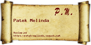 Patek Melinda névjegykártya