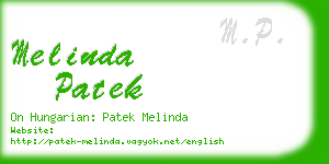 melinda patek business card